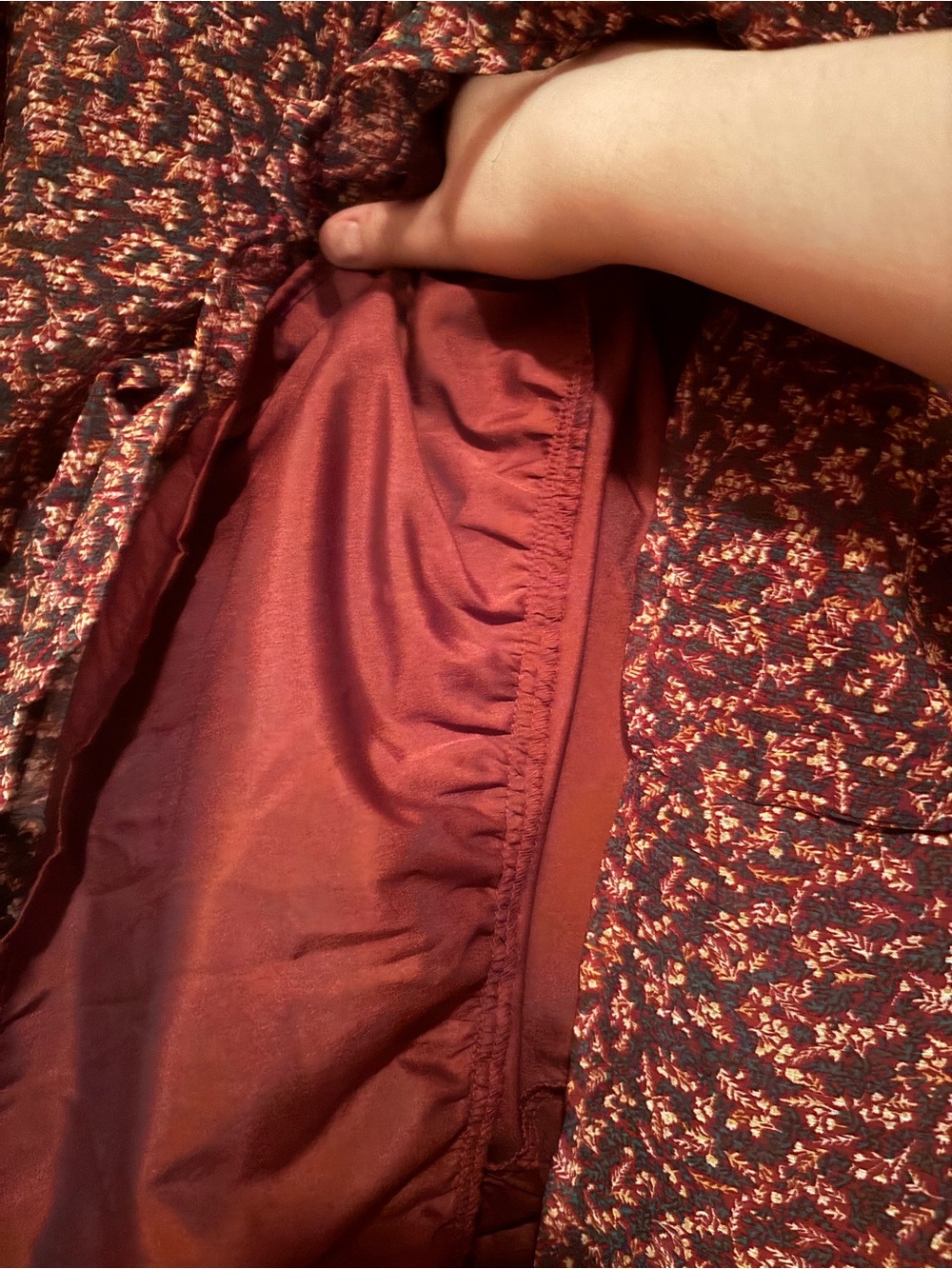 Dip Brand Burgundy/Maroon Floral Dress - Picture 5 of 6